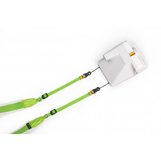 POLAROID CAMERA STRAP FLAT - GREEN STRIPE